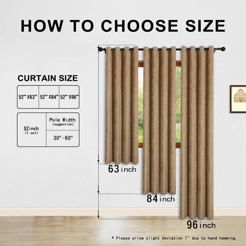 ELKCA Double-Sided Chenille Curtains for Living Room Modern Window Treatment for Bedroom Curtain,Grommet Top-2 Panels (Coffee, 52" W x 84" L) - Image 5